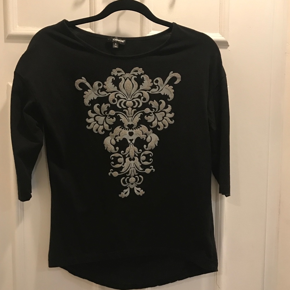 Jordache embellished black long sleeve
